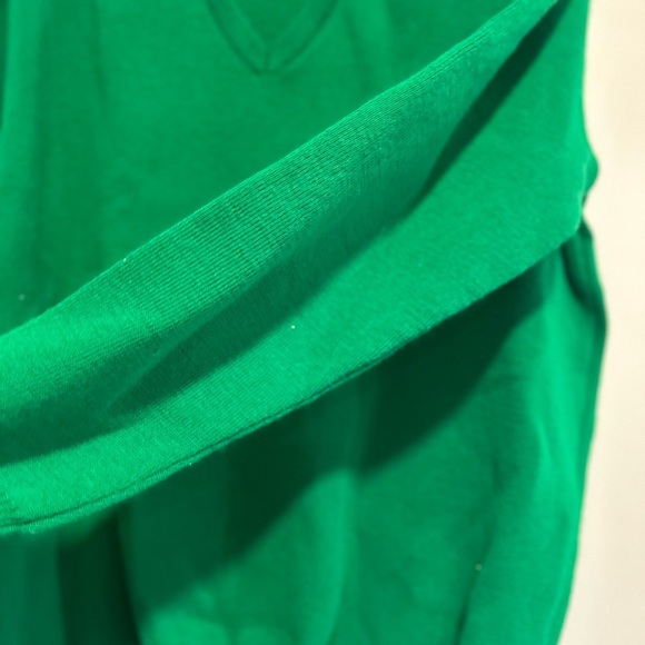 VTG Men’s Sz: 46 S Emerald Isle Bright Green Embroidered Vneck Pullover Sweater. - Picture 12 of 12